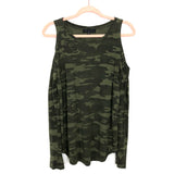 Sanctuary Camo Cold Shoulder Top- Size S