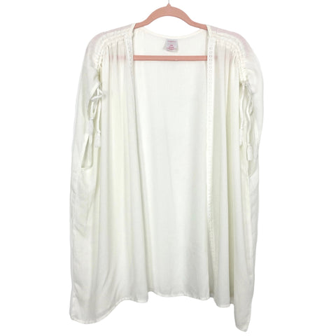 Xhilaration Ivory Shoulder Tie Cover Up- Size S/M