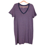 Universal Thread Purple Striped T-Shirt Dress- Size XL (see notes)