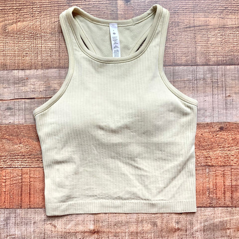 Lululemon Green Padded Cropped Tank NWT- Size 4