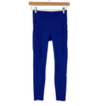 Lululemon Blue Side Pocket Reflective Dot Leggings- Size 4 (Inseam 24.5")