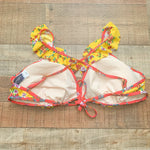 Swimsuits For All Yellow Floral Ruffle Bikini Top- Size 14 (Top only, we have matching bottoms)