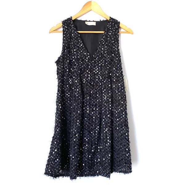 altar'd state black beaded dress Altard State Beaded Dress, Mesh beaded overlay w