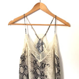 Lovestitch Snakeskin Lace Trim Cami NWT- Size S