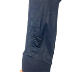 Lululemon Black Paisley Capri Leggings With Side/Back Waistband Ruching & Reflective Side Pockets- Size ~4 (Inseam 16") (See Notes)