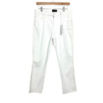 Sanctuary Modern Straight Crop White Raw Hem Jeans NWT- Size 30 (Inseam 25”)