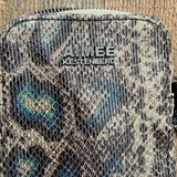 Amiee Kestenberg Snakeskin Stadium Leather Crossbody Bag