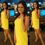 Naked Zebra Yellow Sleeveless Dress- Size M (see notes)