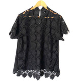 Who What Wear Black Lace Blouse- Size XL