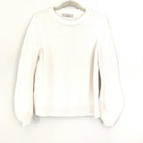 LOFT Ivory Bubble Sleeve Sweater- Size ~XL