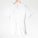 Gibson White Eyelet Romper NWT- Size XXS Petite