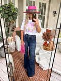 Pink Lily Dark Wash Flare Jeans NWT- Size 7 (Inseam 33")