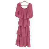 Vici Pink Pleated Ruffle Tiered Dress- Size XL (sold out online)