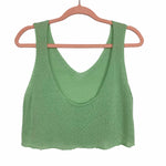 No Brand Green Knit Crop Top and Short Set- Size S (sold as a set, see notes)