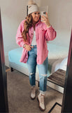 Free People Pink Shacket - Size M (sold out online)