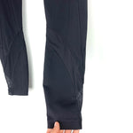 Lululemon Black Front Zipper Leggings With Side Mesh- Size 4 (Inseam 24")