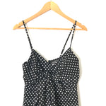 Pink Lily Polka Dot Front Tie Romper- Size M