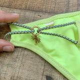 Victoria's Secret Neon Yellow Swim Bottoms- Size M