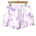 No Brand Purple Tie Dye Drawstring Waist Shorts- Size ~L (see notes)