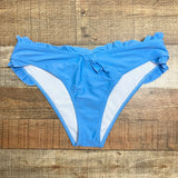 Pink Lily Blue Ruffle Bikini Bottoms- Size L (sold out online, we have matching top)