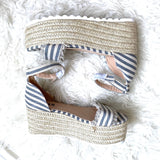 AMS Striped Espadrille Platform Shoes- Size 7(Jana)