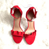 A New Day Red Ruffle Heels NWT- Size 6