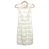 Luba By Hannah Payne White Mesh and Tassel Dress- Size 4 (see notes)