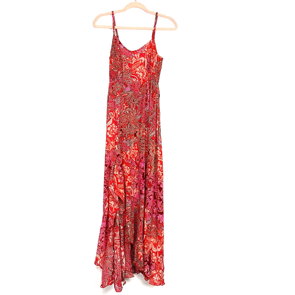 Intimately Free People Red Paisley Print Side Smocked Bodice Front Sli The Saved Collection Intimately Free People Red Paisley Print Side Smocked Bodice Front Sli The Saved Collection