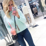 BP Sea Foam Green Knit Sweater- Size S