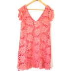 BB Dakota Pink Lace Overlay Shift Dress- Size S