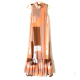 Eva Franco Sunstone Maxi Tie Back Dress with Slip- Size ~XS