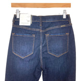 KanCan Dark Wash High Rise Super Skinny Raw Hem Button Fly Jeans NWT- Size 7/27 (Inseam 28”)