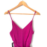 Express Pink Ruffle Hem Tank Romper NWT- Size XS