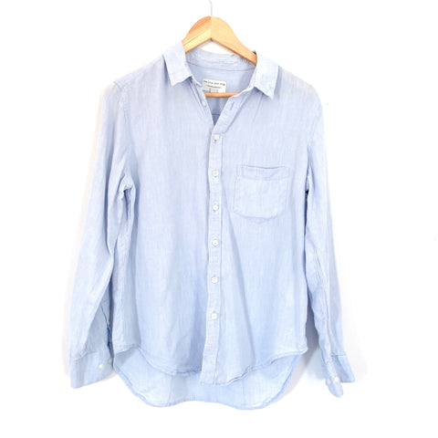 The Blue Shirt Shop Linen Blend Button Up- Size S
