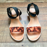 Dolce Vita Black Ankle Strap Tortoise Strap Sandals- Size 9