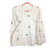 Lou & Grey for Loft White Snow Ski and Snowboard Sweatshirt- Size M (sold out online, we have matching sweatpants, see notes)