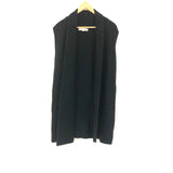 LOFT Deep Green & Black Oversized Knit Sweater Vest- Size XS