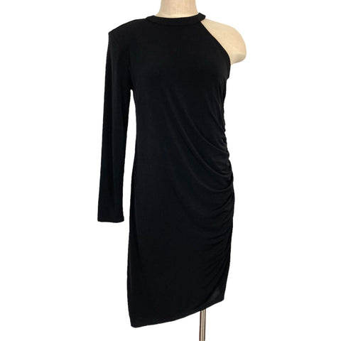 Eloquii Black One Shoulder Pad Ruched Side Dress NWT- Size 14