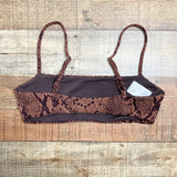 Mara Hoffman Brown Snakeskin Print Bikini Top- Size M (sold out online, we have matching bottoms)