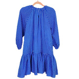 LDT Blue and White Check Drop Waist Dress NWT- Size 0 (sold out online)