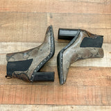 Charles by Charles David Snakeskin Stud Booties- Size 7.5 (In Good Condition!)