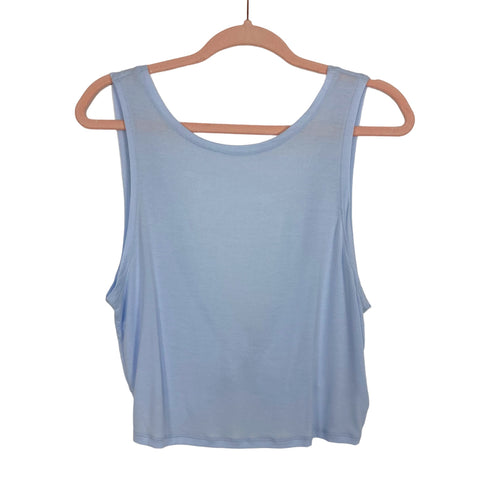 Offline by Aerie Light Blue Exposed Back with Back Twist Knot Tank- Size S (sold out online)