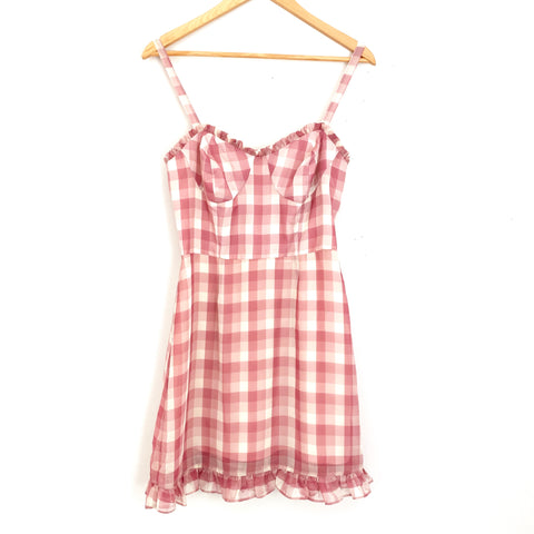 WAYF Gingham Mini Dress NWT- Size S