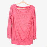 Halife Pink Heathered Wide Neck Top- Size S