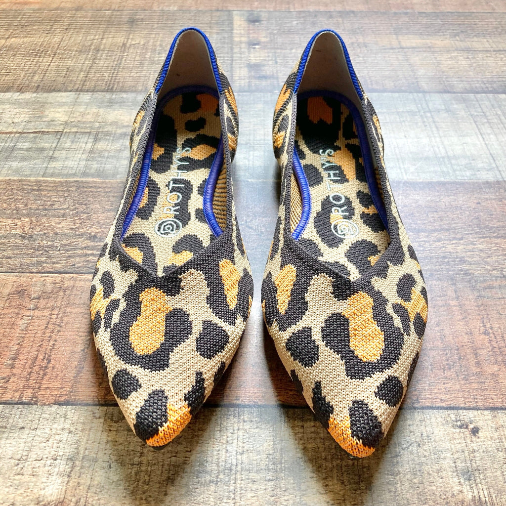 Rothy's Animal Print Pointed Toe Flats- Size 8.5 (BRAND NEW