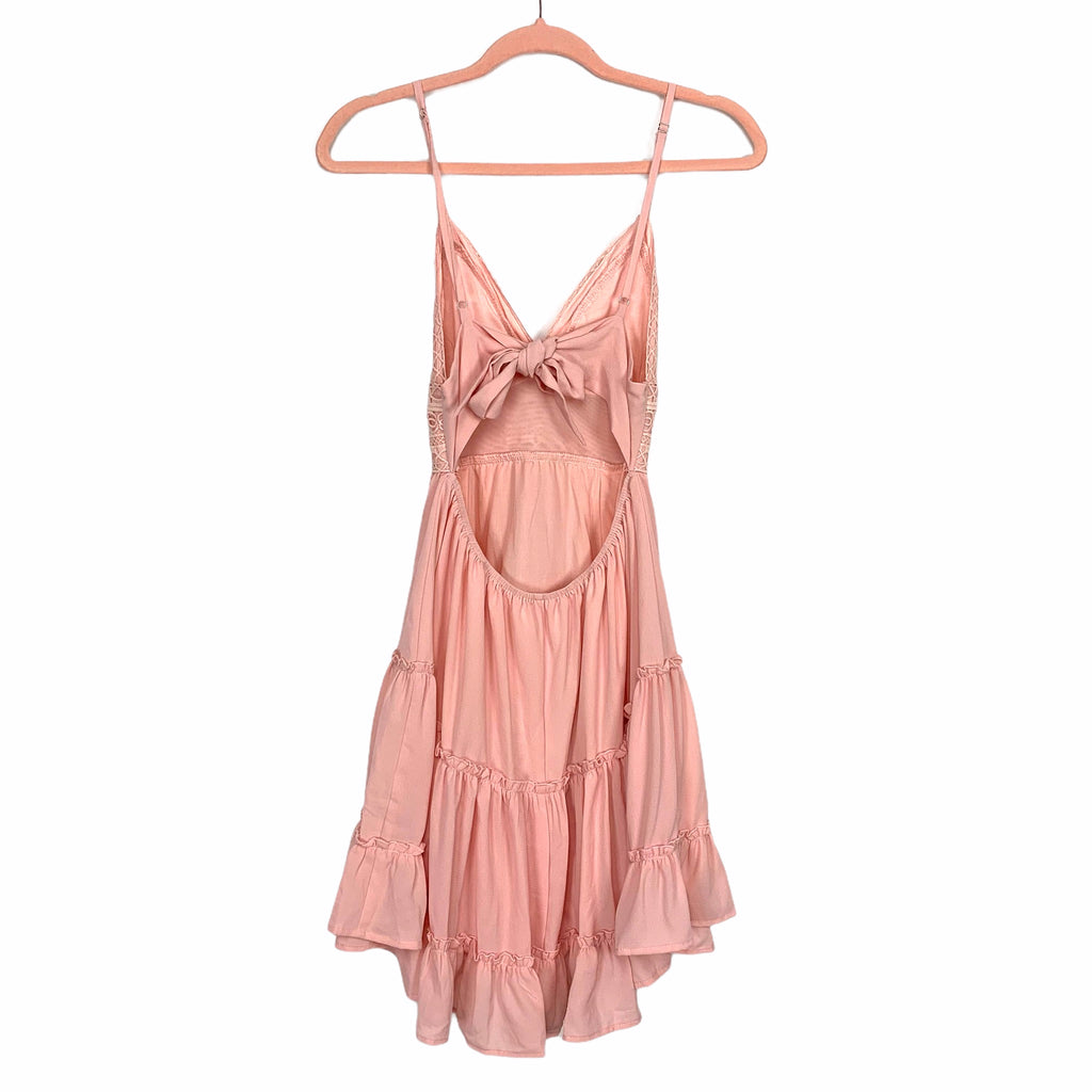 pink lily lace dress Lily James in a #pink Versace lace gown