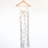 Billabong Palm Print Cropped Tie Front Jumpsuit- Size XS