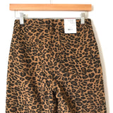 Time & Tru Leopard High Rise Straight Leg Jean Pants NWT- Size 2 (Inseam 27")
