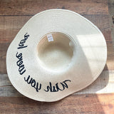No Brand "Wish You Were Here" Wide Brim Paper Hat