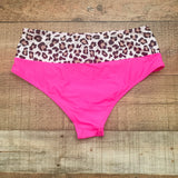 Chicsoul Pink/Animal Print Bikini Bottoms- Size XL (Bottoms only, we have matching top)